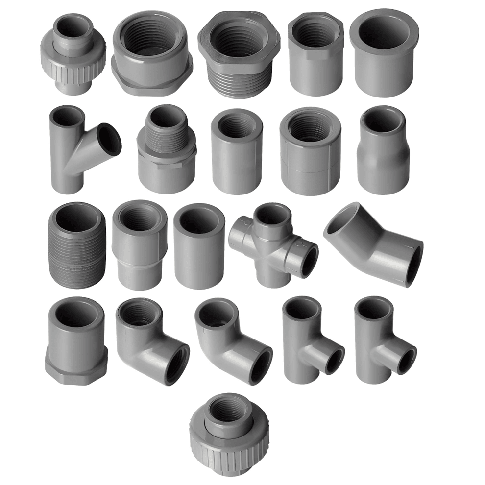 Schedule 80 Grey PVC Fittings - Forces Inc