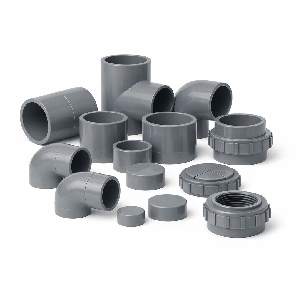 Schedule 80 Grey PVC Fittings - Forces Inc