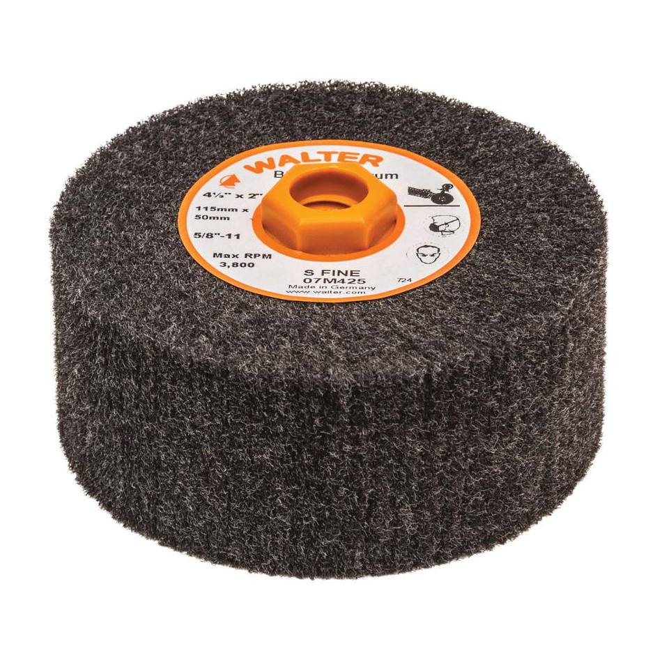 07M425 | BLENDEX™ Surface Conditioning Drum 4-1/2" x 2", 5/8"-11 Arbor, Super Fine, Non-Woven