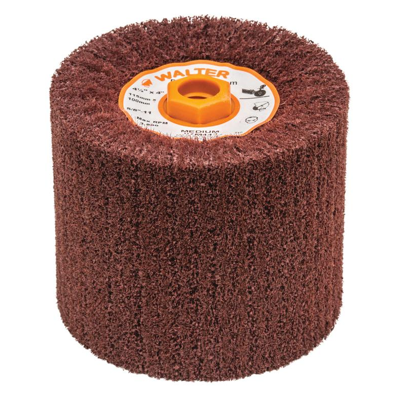 07M443 | BLENDEX™ Surface Conditioning Drum 4-1/2" x 4", 5/8"-11 Arbor, Medium, Non-Woven