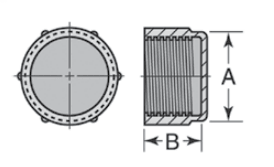 1-1/16"-12 UNF/JIC Threaded Protection Cap - Polyethylene (Blue) - Forces Inc