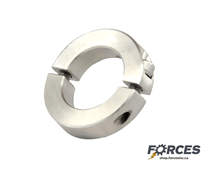 1-1/2" Bore Shaft Collar Clamp Double Split Stainless Steel | SCSSSD150 - Forces Inc