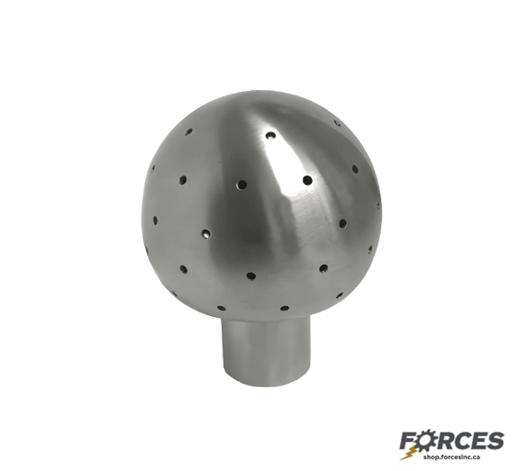 1-1/2" Fixed Welded Spray Ball 360° - Stainless Steel 316 - Forces Inc
