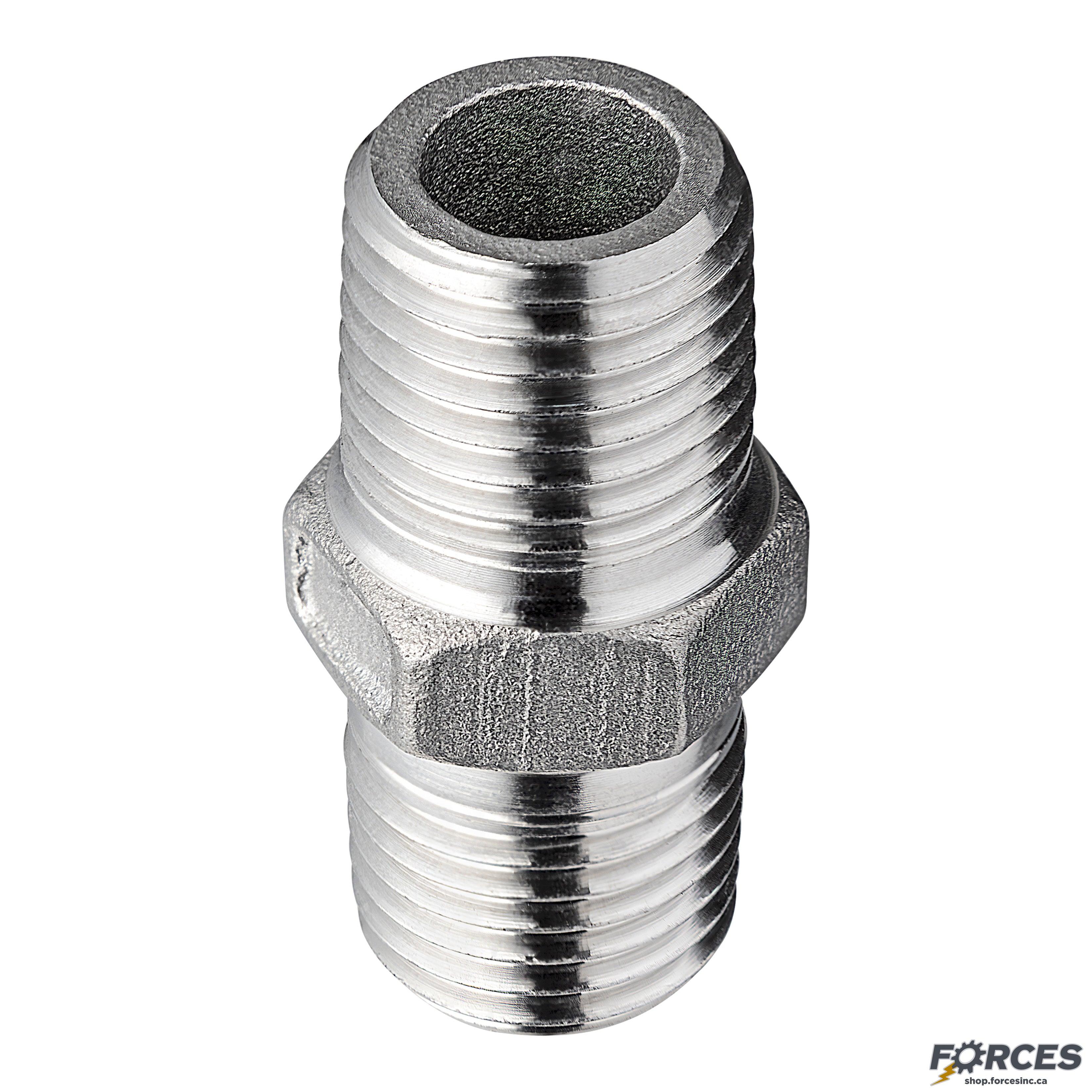 1-1/4" Hex Nipple - Stainless Steel 316 - Forces Inc