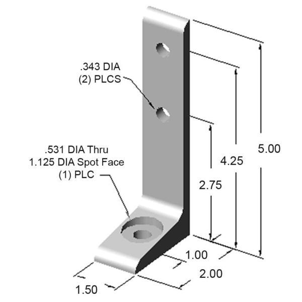1.5" Floor Mount Foot | 15 Series Aluminum Extrusion - Forces Inc