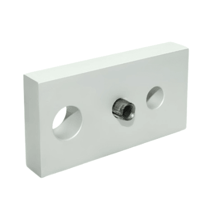 1.5" X 3.0" Floor Anchoring Base Plate | 15 Series Aluminum - Forces Inc