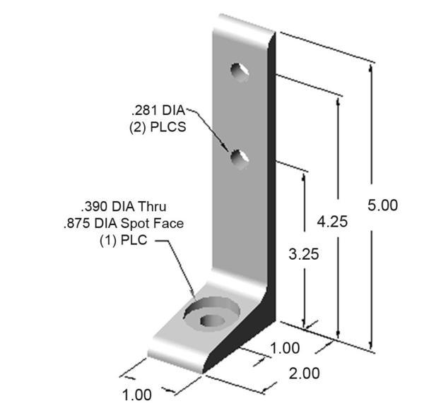 1" Economy Floor Mount Feet for 10 Series Aluminum Extrusion - Forces Inc