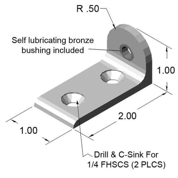 1" L-Pivot Arm for Dynamic Pivots | 10 Series Aluminum T-Slot - Forces Inc