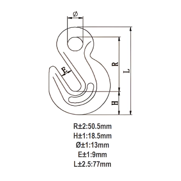 1/4" Eye Grab Hook (2600 lbs) - Steel Blue