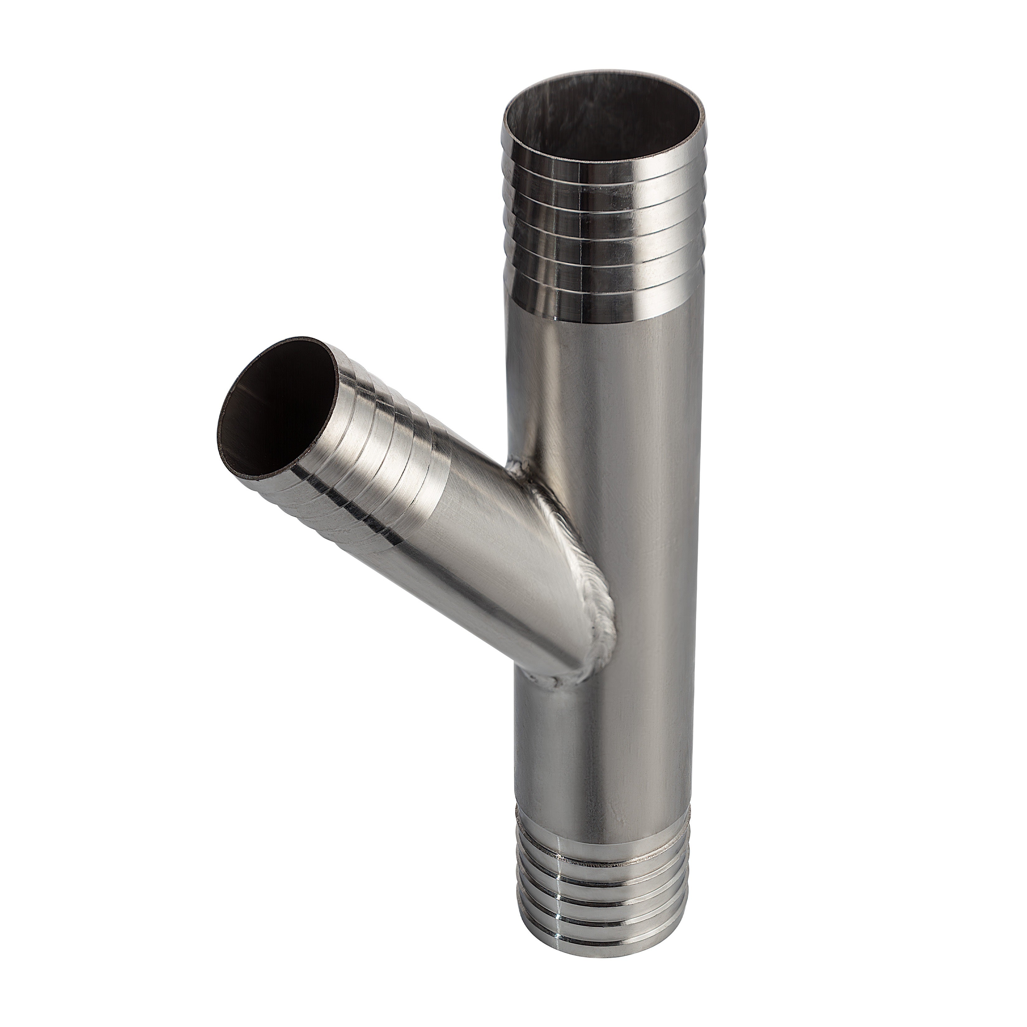 Lateral Tee Y Reducer Hose Barb - Stainless Steel 304
