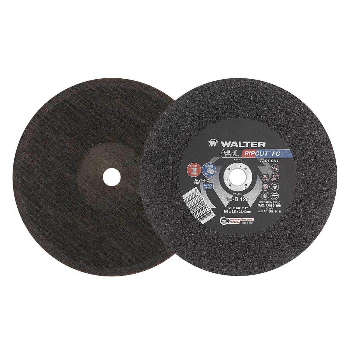 10B123 | RIPCUT™ Cut-Off Wheel 12" x 1/8", 1" Arbor, Type 1