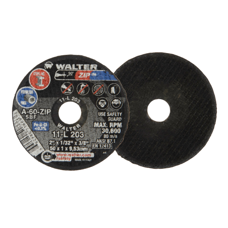 11L203 | ZIP™ Cut-Off Wheel 2" x 1/32", 3/8" Arbor, Type 1