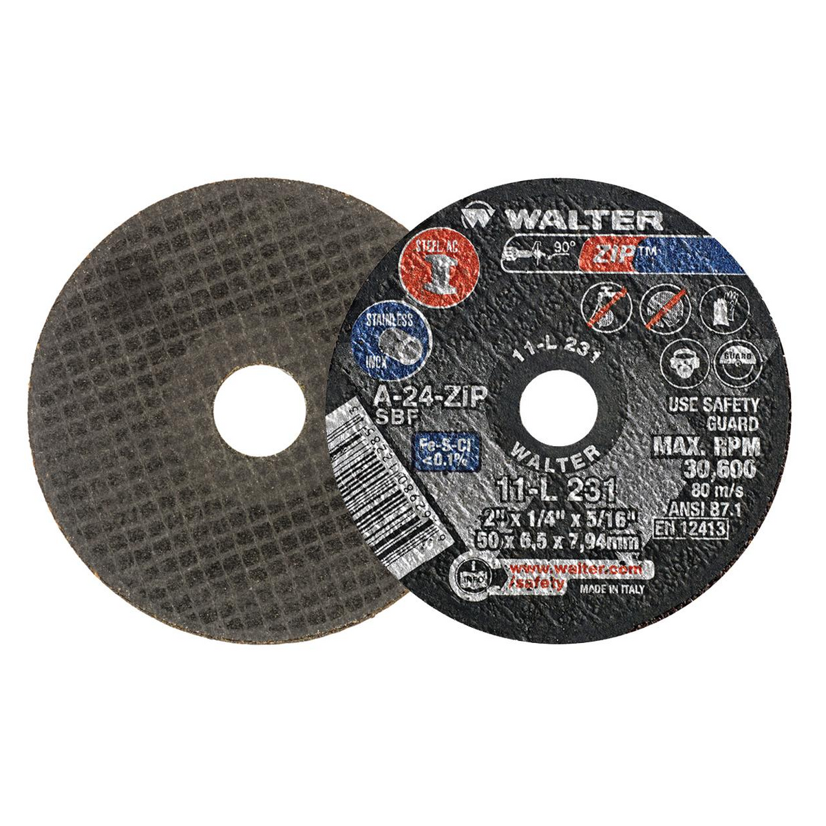 11L231 | ZIP™ Cut-Off Wheel 2" x 1/4", 5/16" Arbor, Type 1