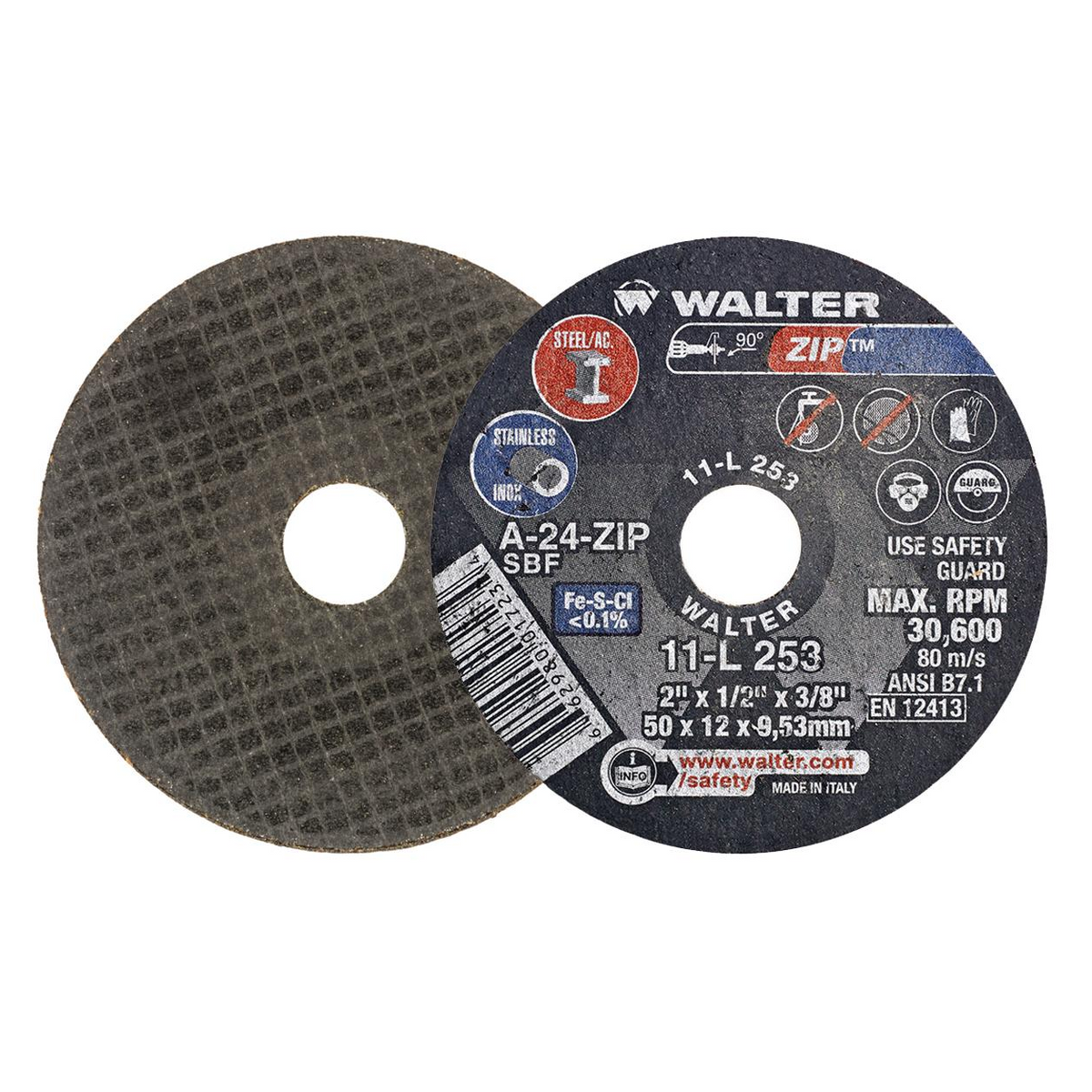 11L253 | ZIP™ Cut-Off Wheel 2" x 1/2", 3/8" Arbor, Type 1