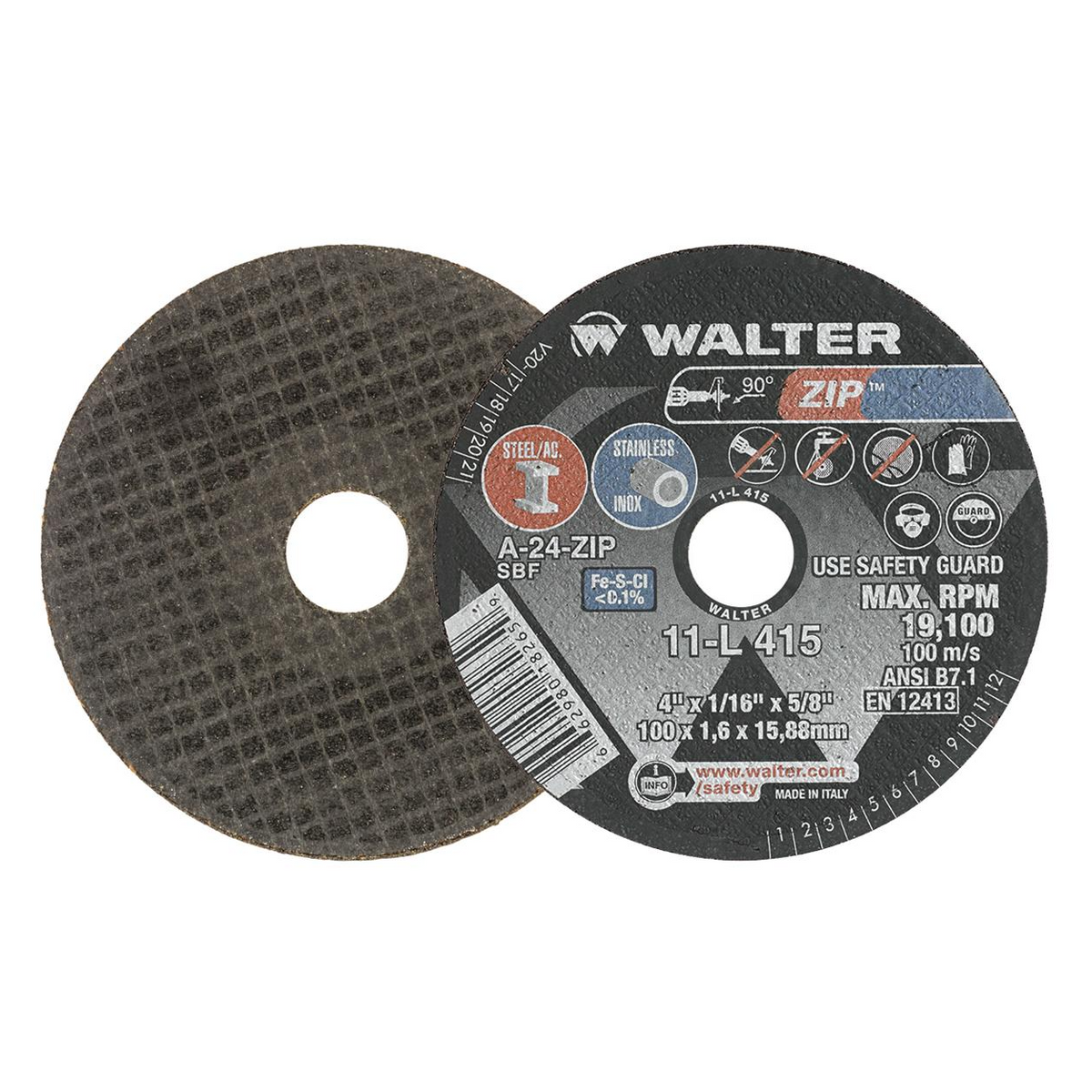 11L415 | ZIP™ Cut-Off Wheel 4" x 1/16", 5/8" Arbor, Type 1