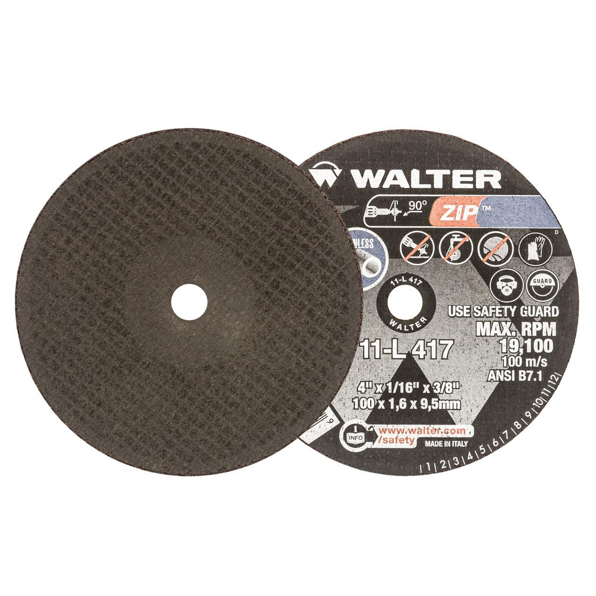 11L417 | ZIP™ Cut-Off Wheel 4" x 1/16", 3/8" Arbor, Type 1