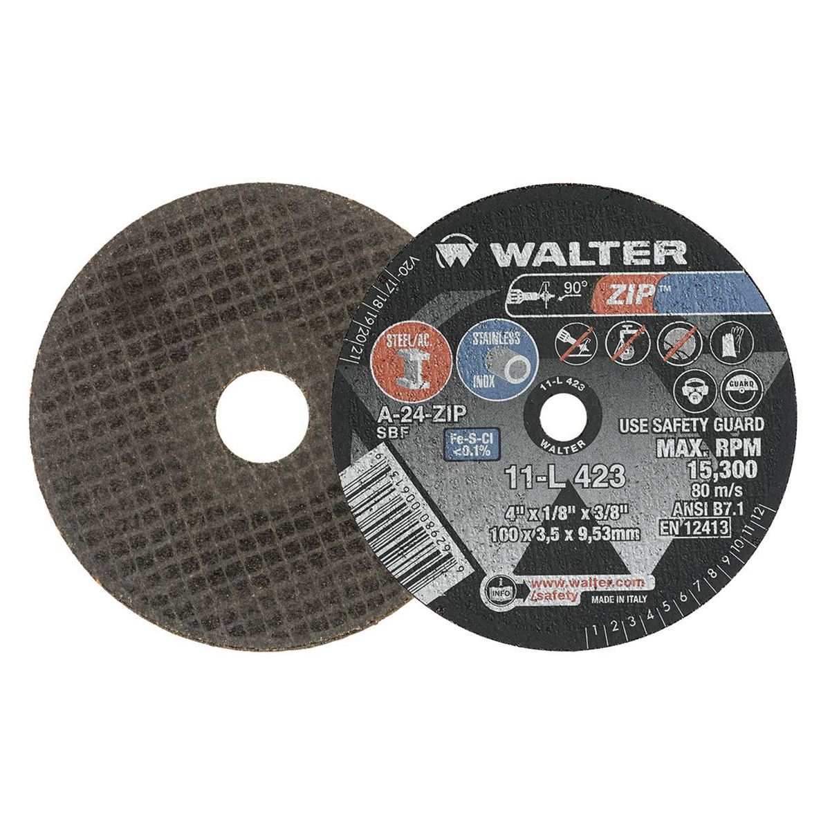 11L423 | ZIP™ Cut-Off Wheel 4" x 1/8", 3/8" Arbor, Type 1