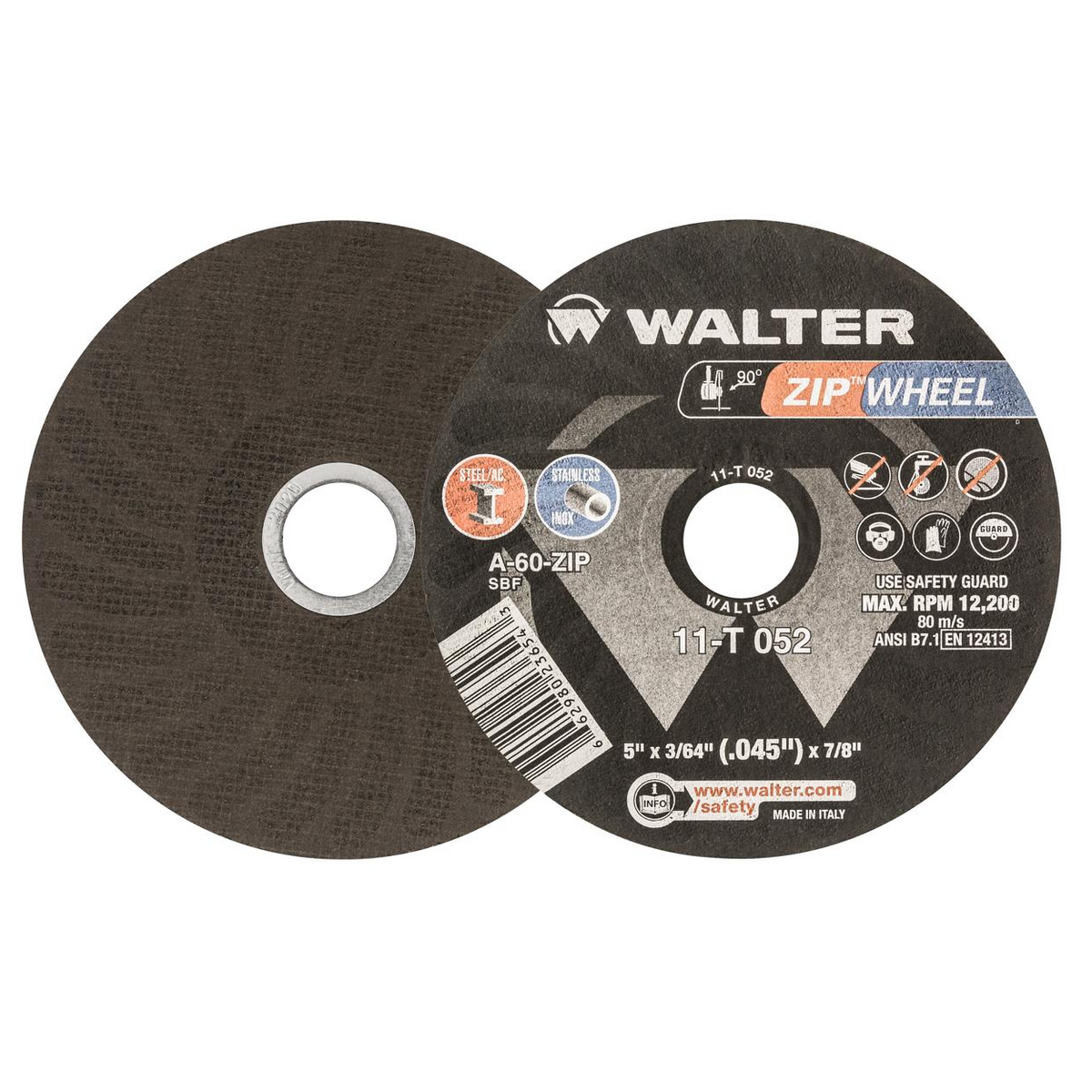11T052 | ZIPCUT™ Cut-Off Wheel 5" x 3/64", 7/8" Arbor, Type 1