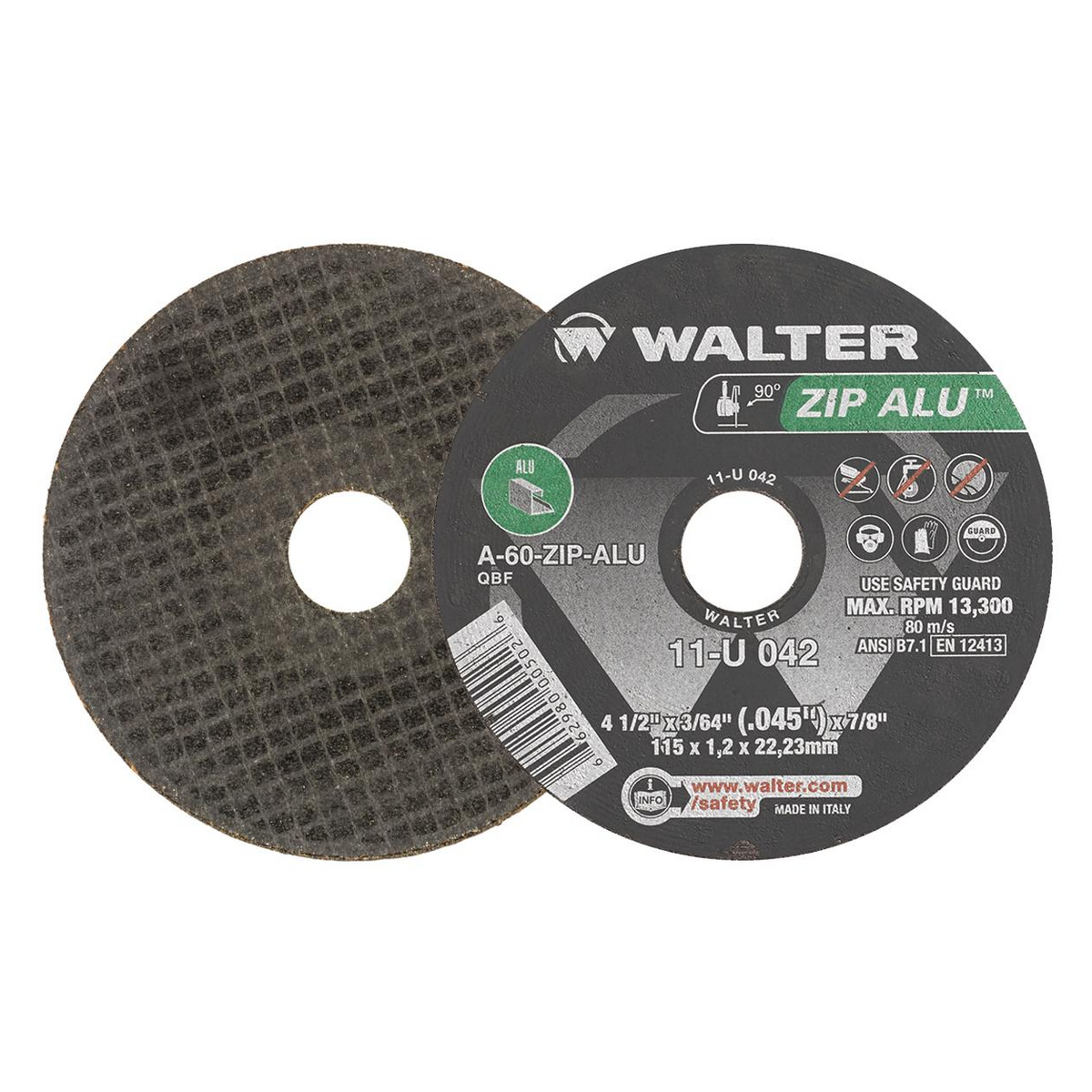 11U042 | ZIP ALU™ Cut-Off Wheel 4-1/2" x 3/64", 7/8" Arbor, Type 1