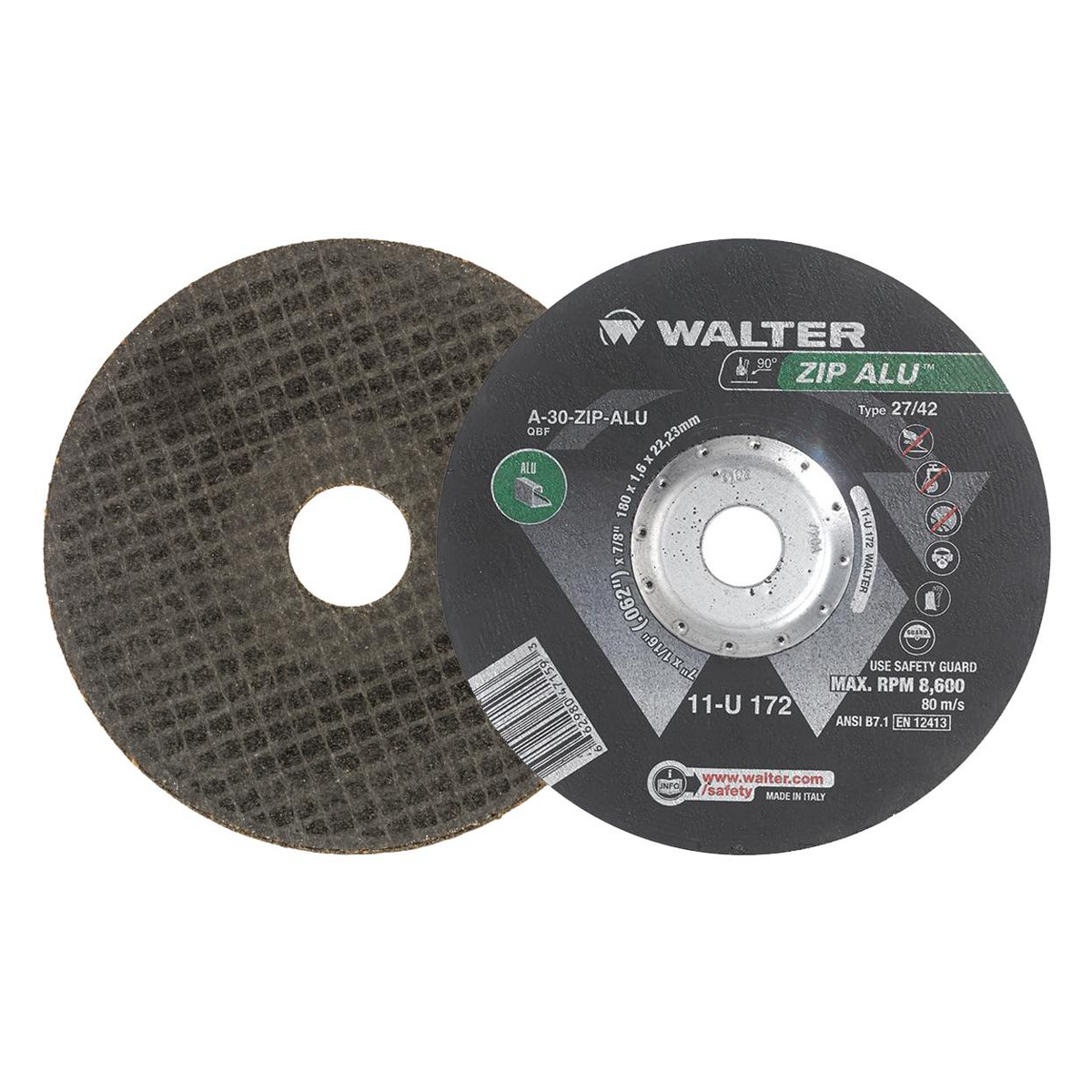11U172 | ZIP ALU™ Cut-Off Wheel 7" x 1/16", 7/8" Arbor, Type 27