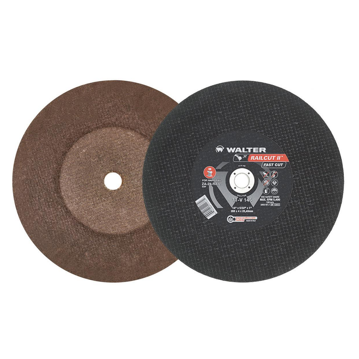 11V145 | RAILCUT II™ FAST CUT Cut-Off Wheel 14" x 5/32", 1" Arbor, Type 1
