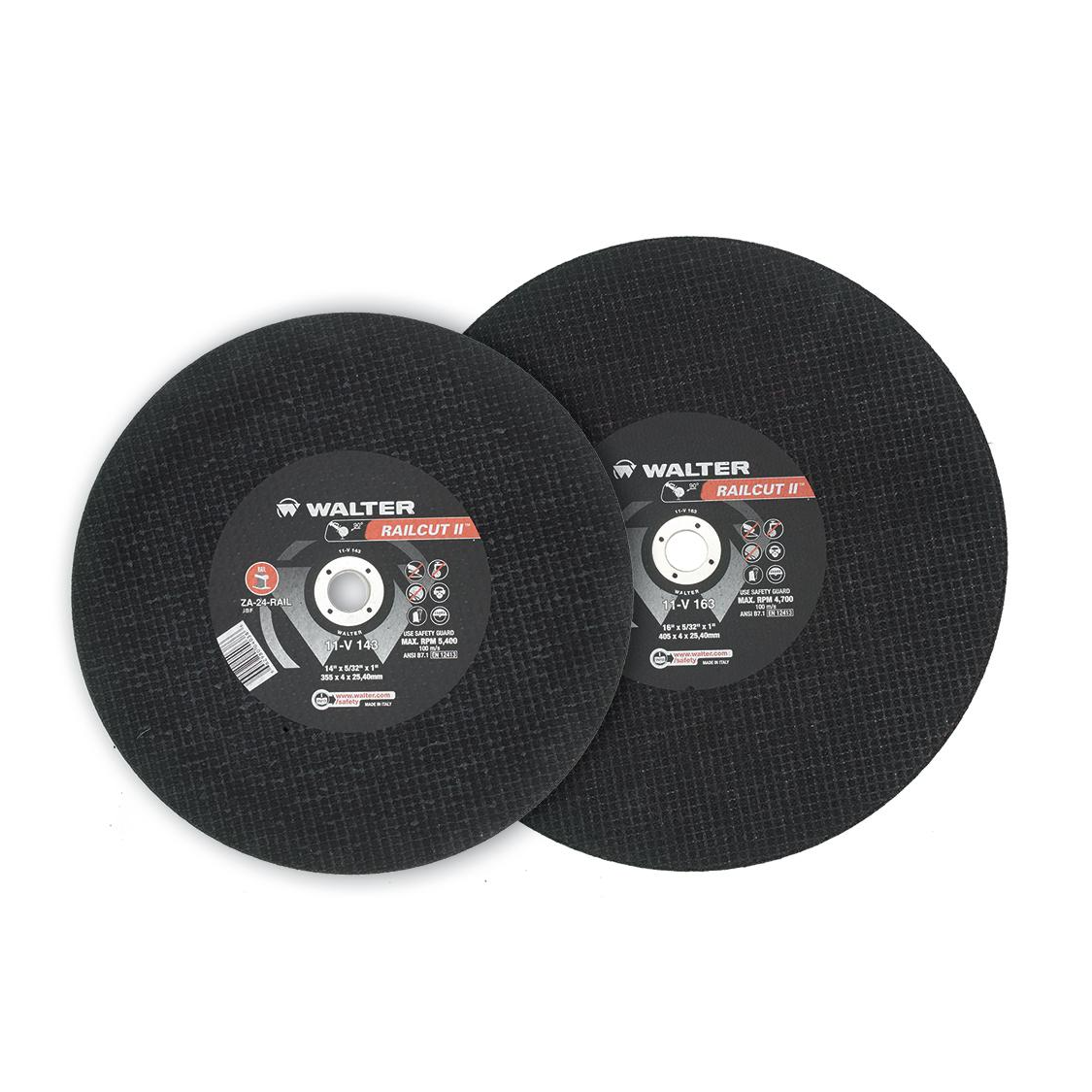 11V163 | RAILCUT II™ LONG LIFE Cut-Off Wheel 16" x 5/32", 1" Arbor, Type 1