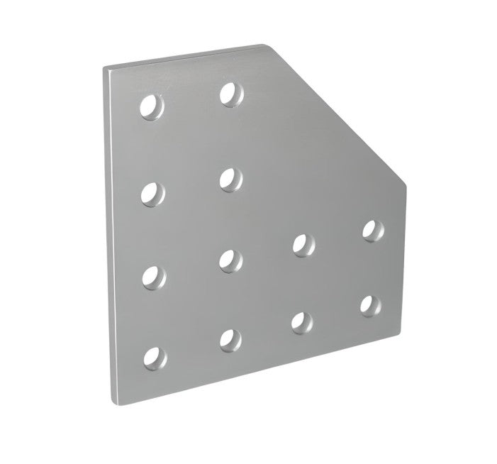 12 Hole 90° Joining Plate 4" x 4" x 3/16" | 10 Series Aluminum T-Slot