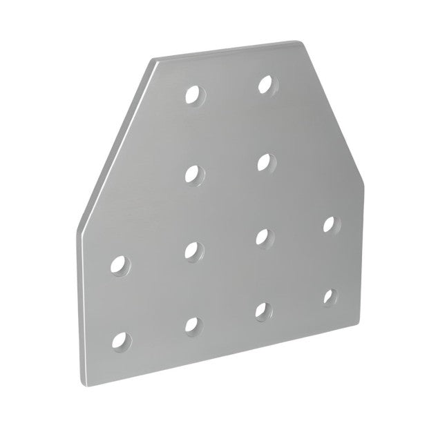 12 Hole Tee Joining Plate 4" x 4" x 3/16" | 10 Series Aluminum T-Slot