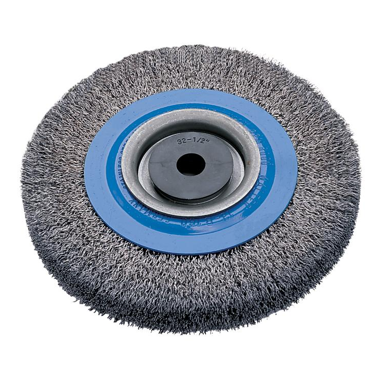 13B160 | Bench Grinder Wheel Brush 6" x 7/8", 1-1/4" Arbor, Crimped Stainless Steel Wires