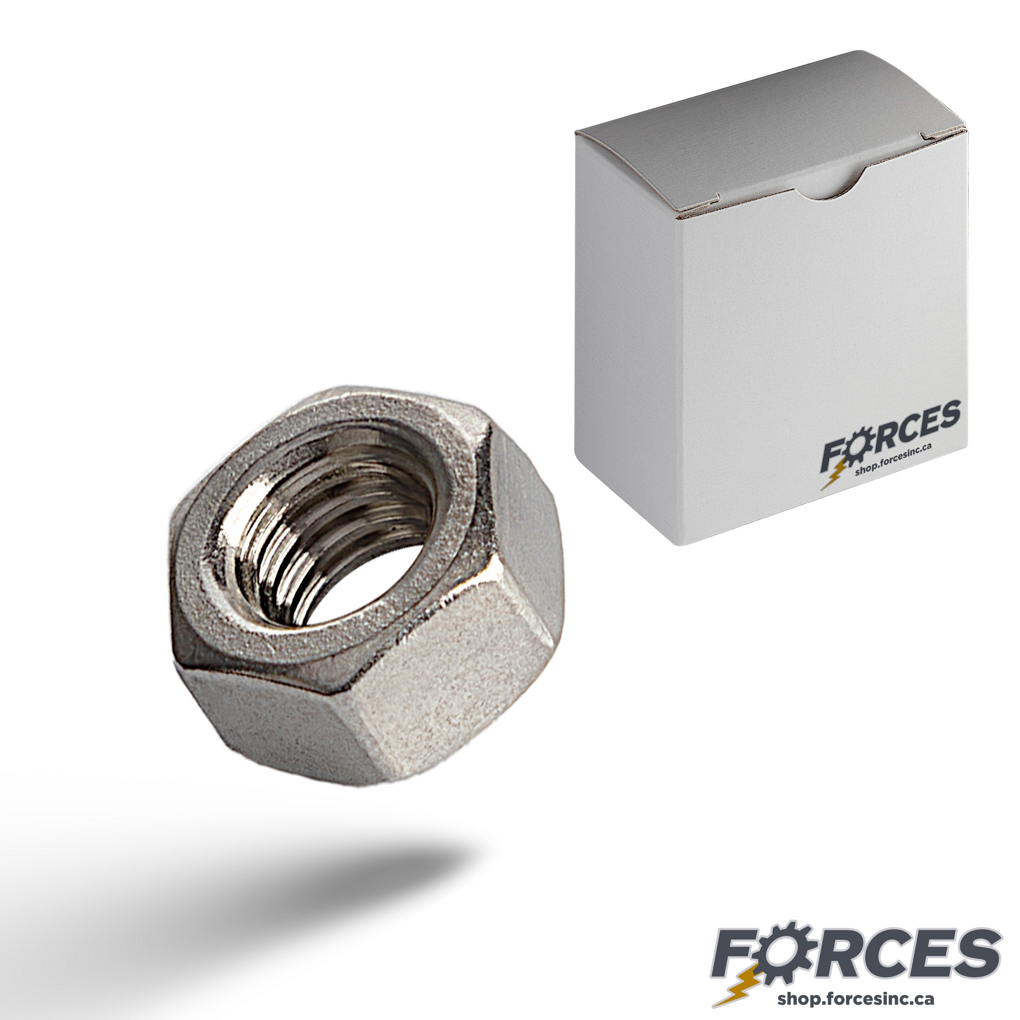 1/4-20-inch Hex Nut 18-8 Stainless Steel 304 (50 Pack) - Forces Inc