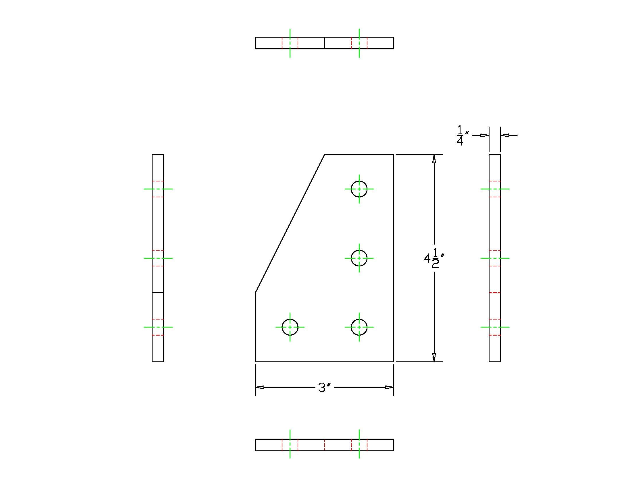 15 Series 4 Hole Black 90° Joining Plate