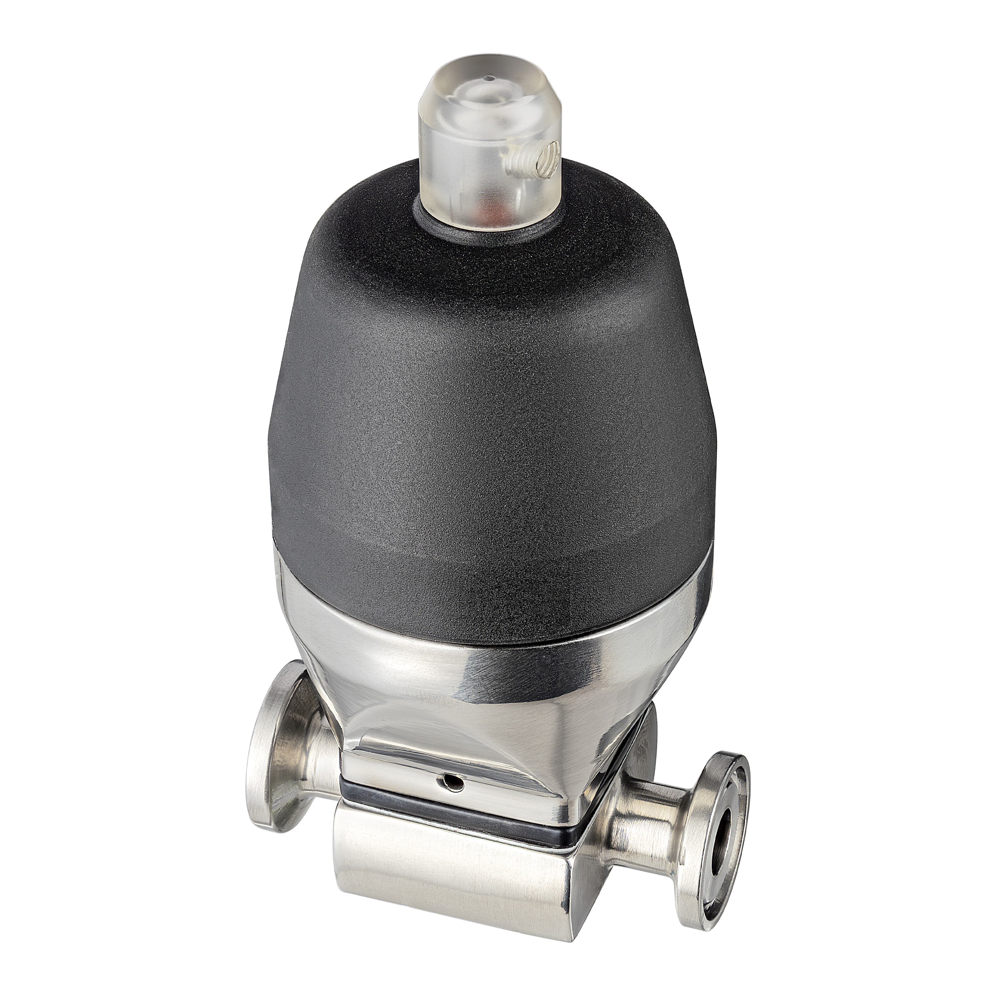 Tri-Clamp Mini Diaphragm Valve W/ Pneumatic Actuator (PTFE+EPDM) - SS 316