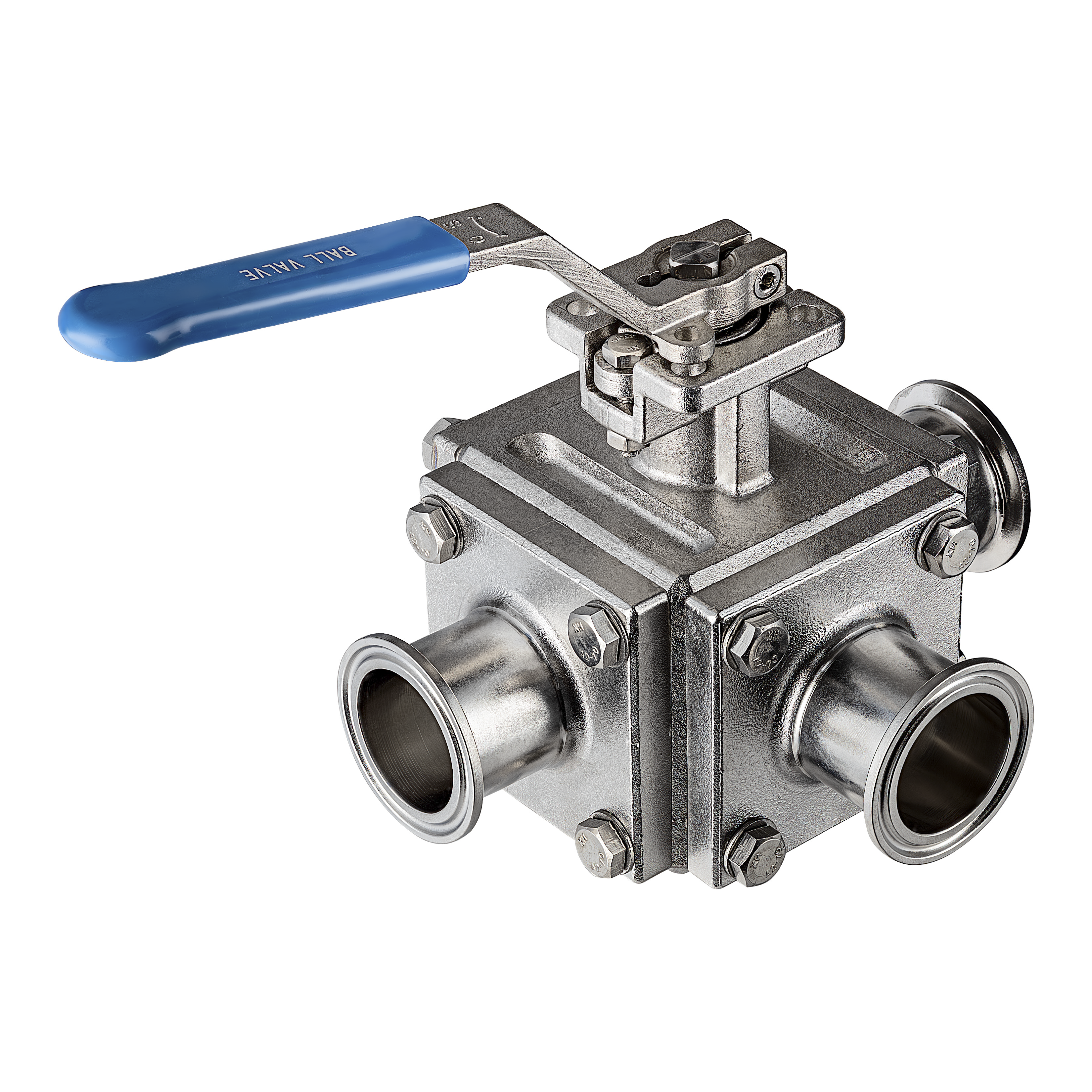 Tri-Clamp T-Port 3 Way Ball Valve - SS 316
