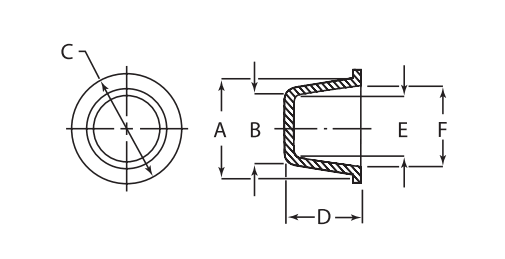 #26 Tapered Cap Plug Polyethylene (Blue) - Forces Inc