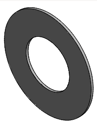 3-1/2" Ring Flange Gasket 1/16" THK - Teflon Plastic - Class 150 - Forces Inc