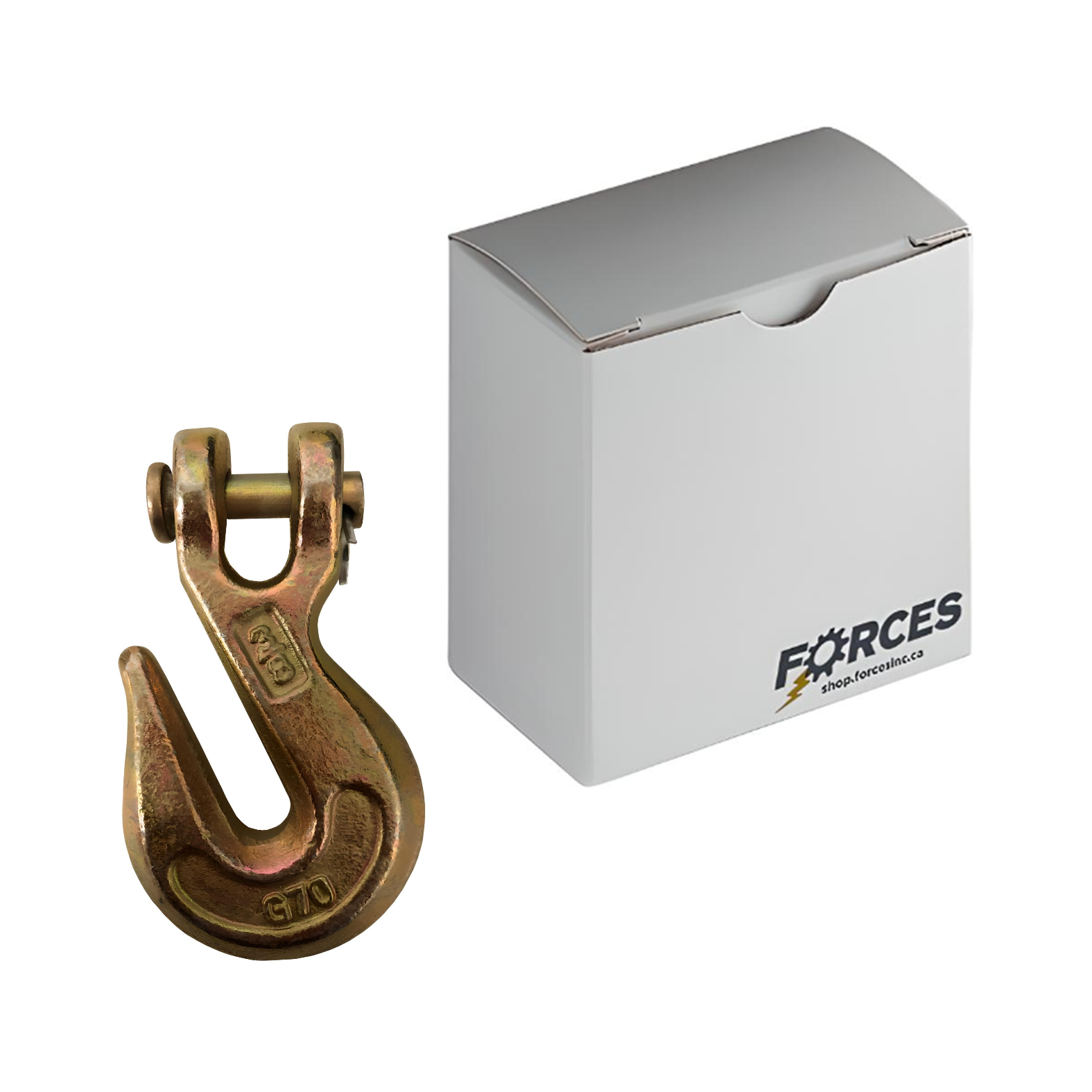 3/8" Clevis Grab Hook (7100 lbs) - Steel Gold Chromate