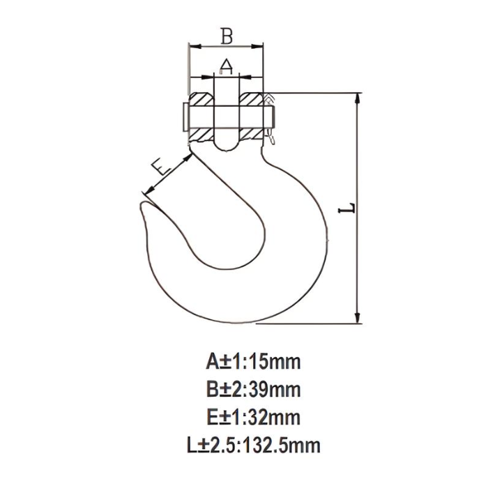 3/8" Clevis Slip Hook (5250 lbs) - Steel Blue