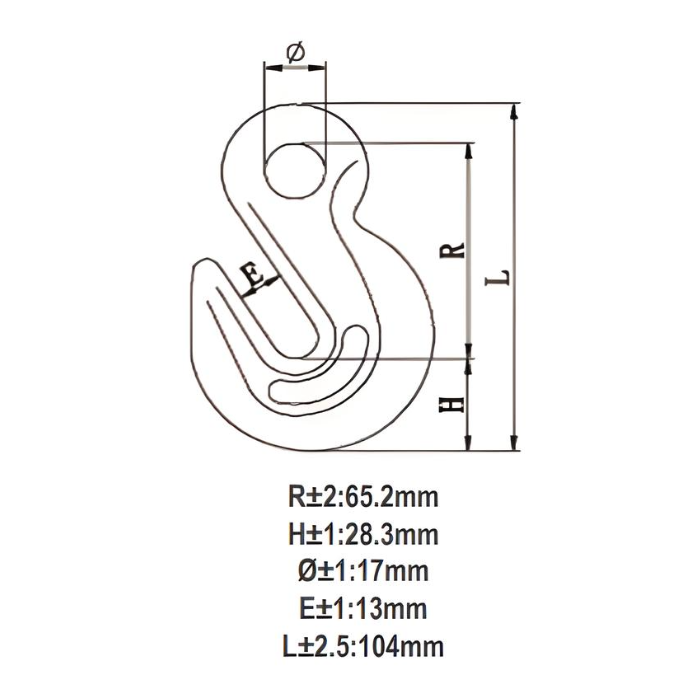 3/8" Eye Grab Hook (5400 lbs) - Steel Blue
