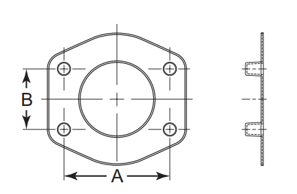 3/4" SAE Full Face Flange Protector - Polyethylene (Blue) - Forces Inc