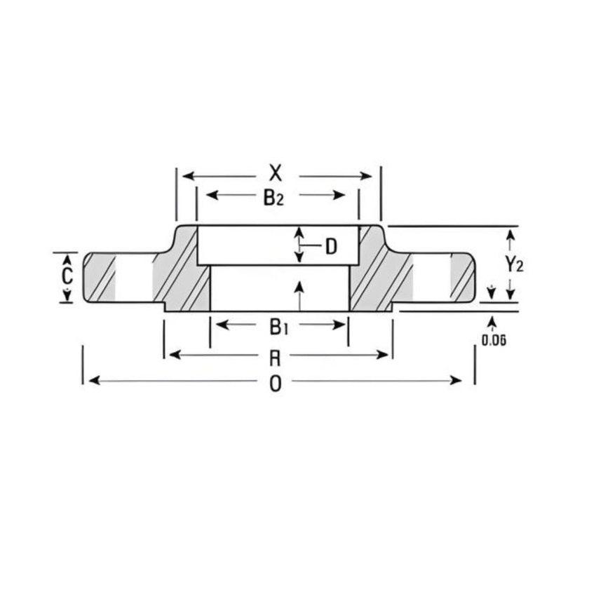 1-1/4" Socket Weld Flange 40S Class #150 - Stainless Steel 304 - Forces Inc