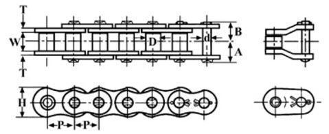 #35 Roller Chain PLI Premium Liquid Series | RC35-LIQ (10ft) - Forces Inc