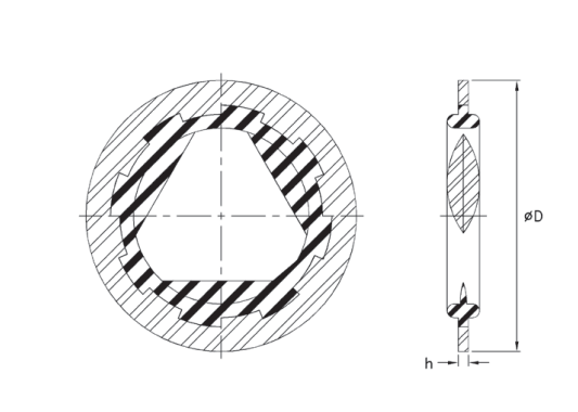 3/8" Thread Seal (7500 Series) - Nitrile/Steel - Forces Inc