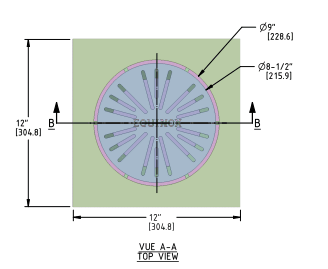 4" Heavy Duty Square Floor Drain NPT (M) - SS304 - Forces Inc
