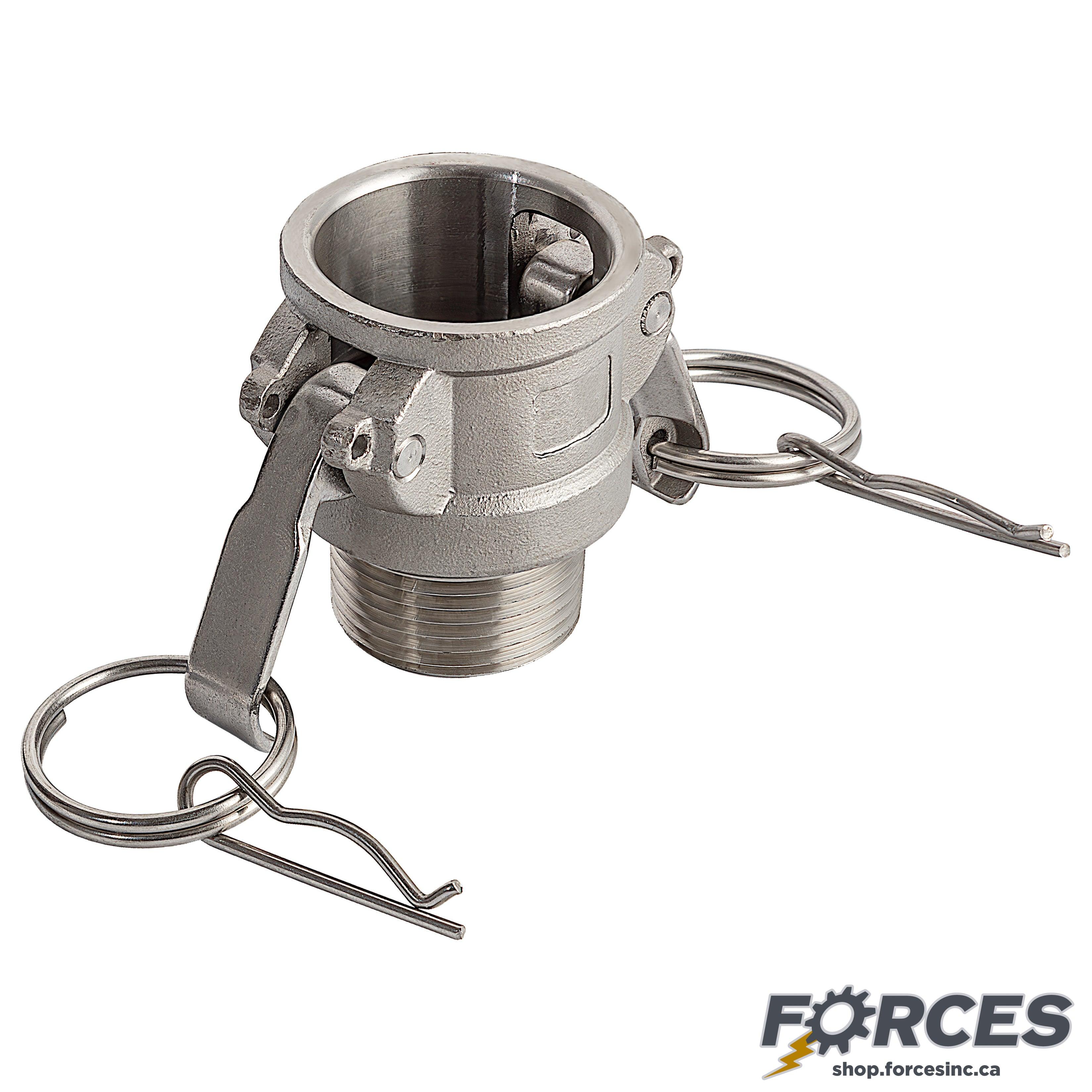 4" Type B Camlock Fitting Stainless Steel 316 - Forces Inc