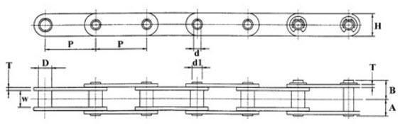 #40 Roller Chain Hollow Pin Conveyor Type PLI Premium | C2040-HP (10ft) - Forces Inc