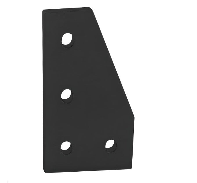4 Hole 90° Black Joining Plate 2" x 3" x 3/16" | 10 Series Aluminum T-Slot
