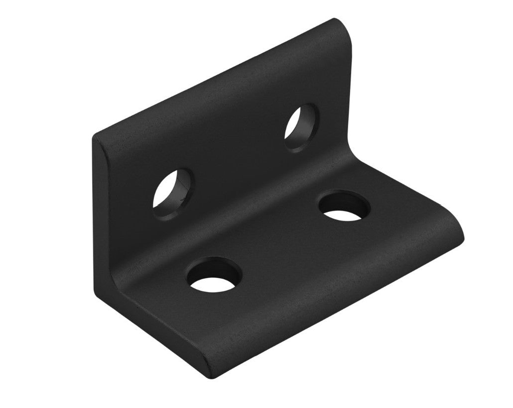 Black 10 Series 4 Hole Inside Corner Bracket 1" × 1" × 1.875"