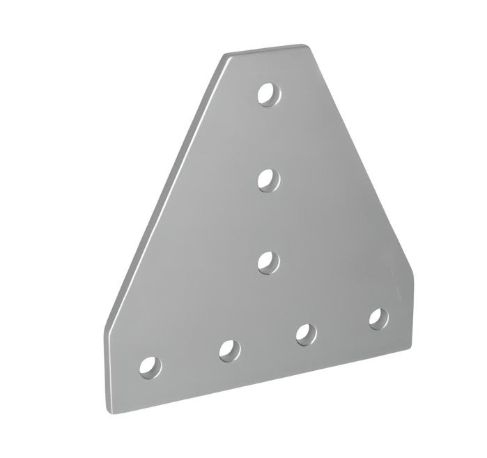 7 Hole Tee Joining Plate 4" x 4" x 3/16" | 10 Series Aluminum T-Slot