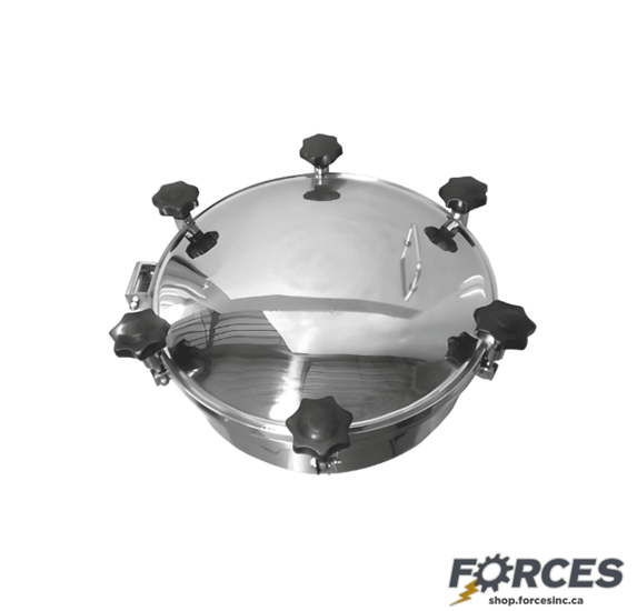 8" (200mm) Circular Manway W/ Pressure - SS316 - Forces Inc