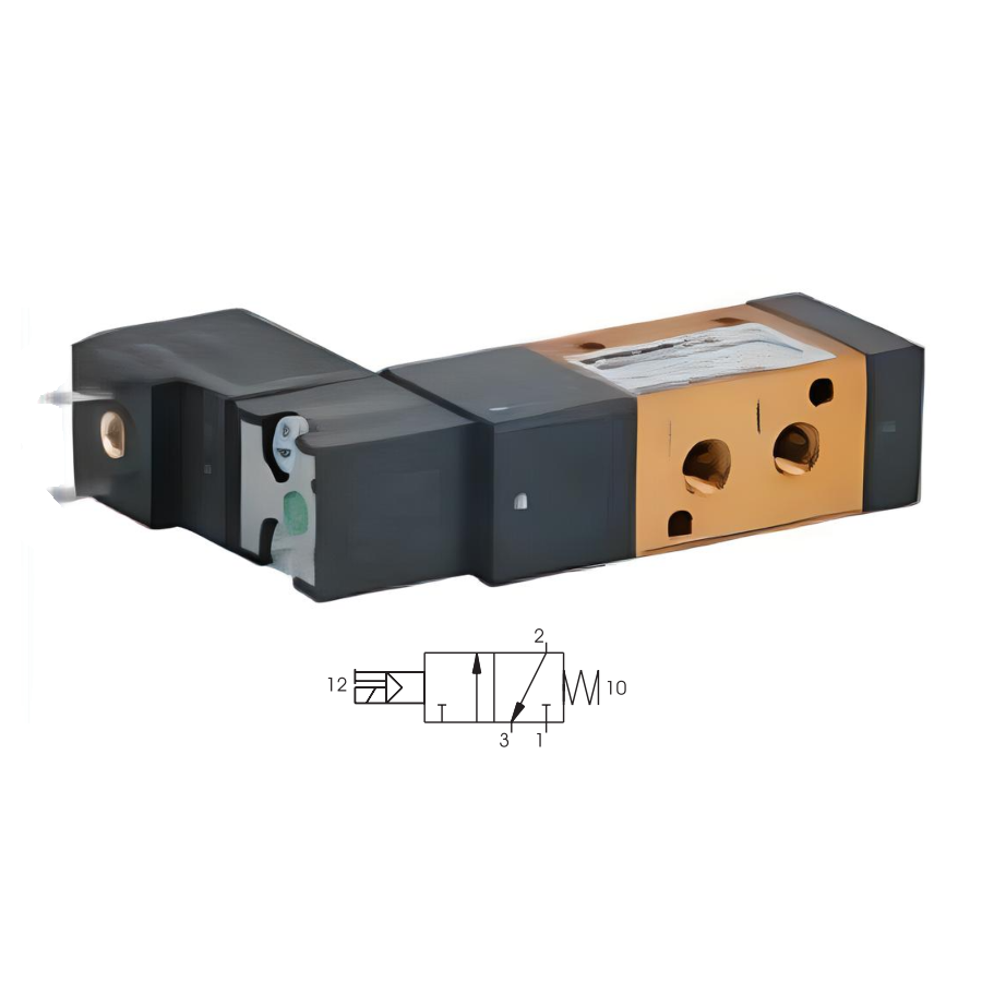 Compact Solenoid Valve M5, 3/2 Normally Closed Spring Return 24Vac